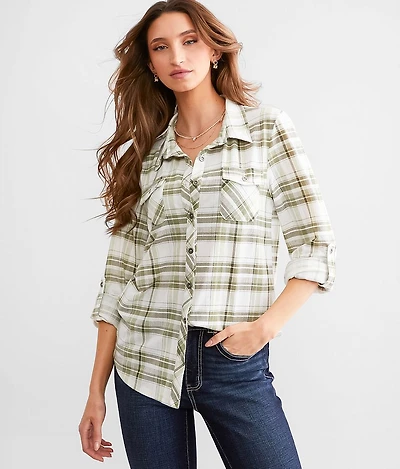 Plaid Knit Shirt