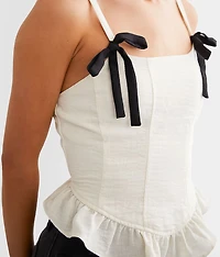 Corset Peplum Tank Top