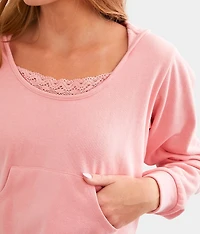 Lace Trim Hoodie