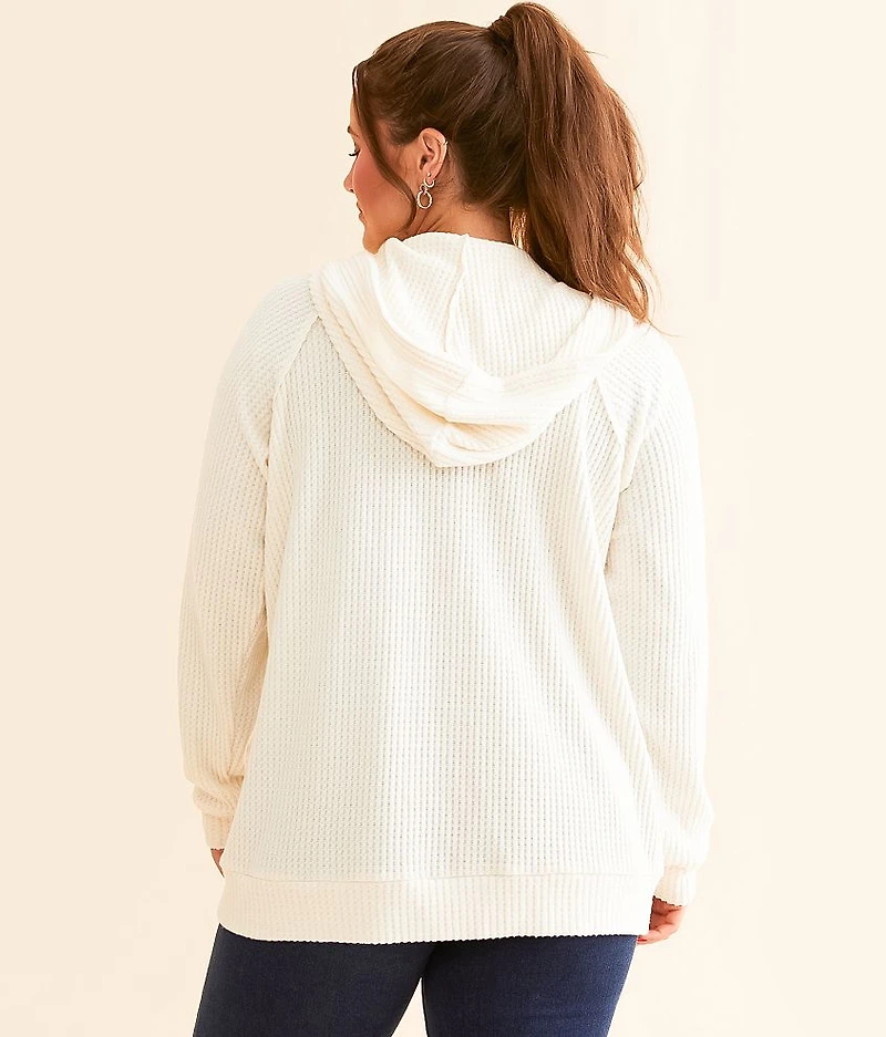 Waffle Knit Hoodie