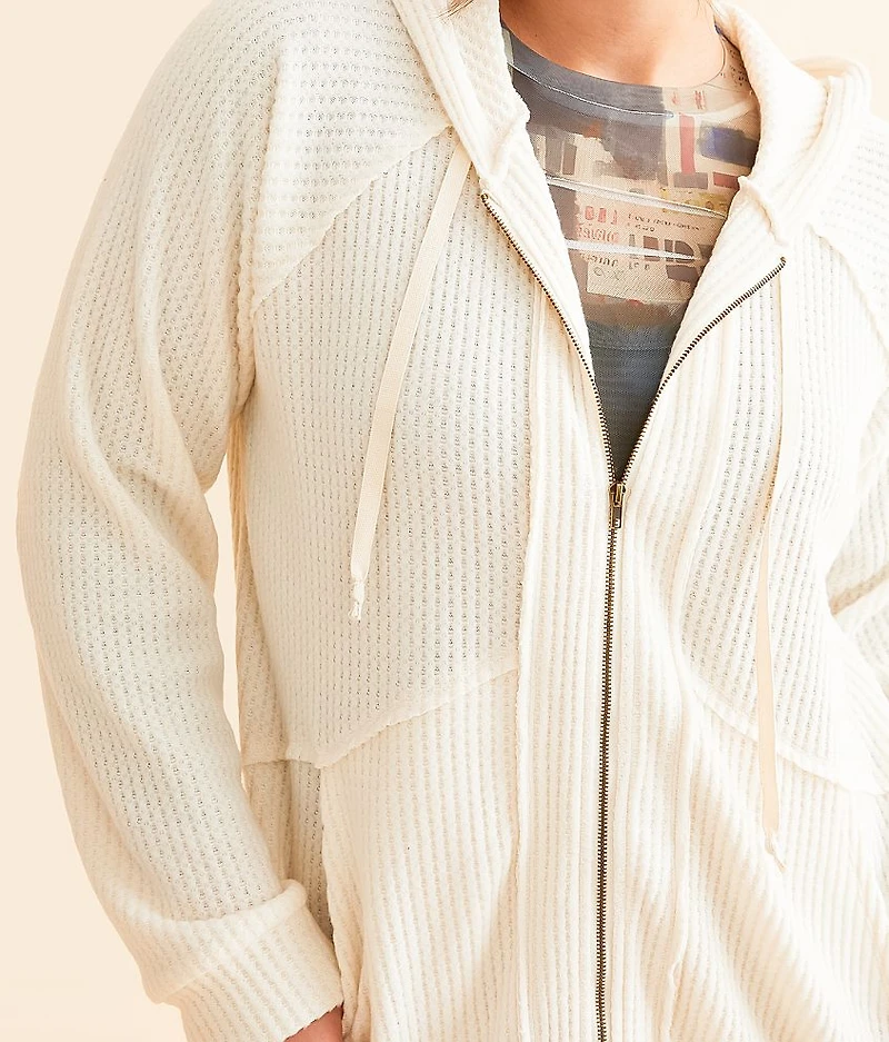 Waffle Knit Hoodie