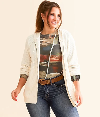Waffle Knit Hoodie
