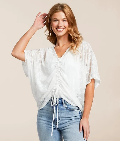 Floral Jacquard Top