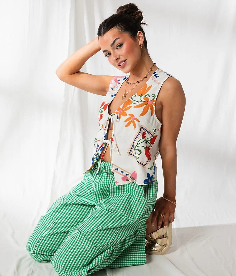 Post Card Floral Vest