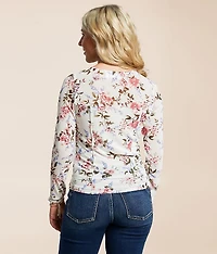 Floral Mesh Top