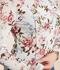 Floral Mesh Top
