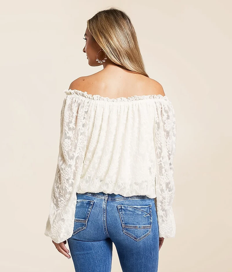 Lace Off The Shoulder Top