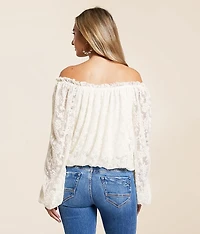Lace Off The Shoulder Top