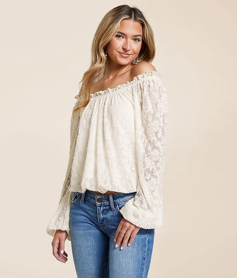 Lace Off The Shoulder Top