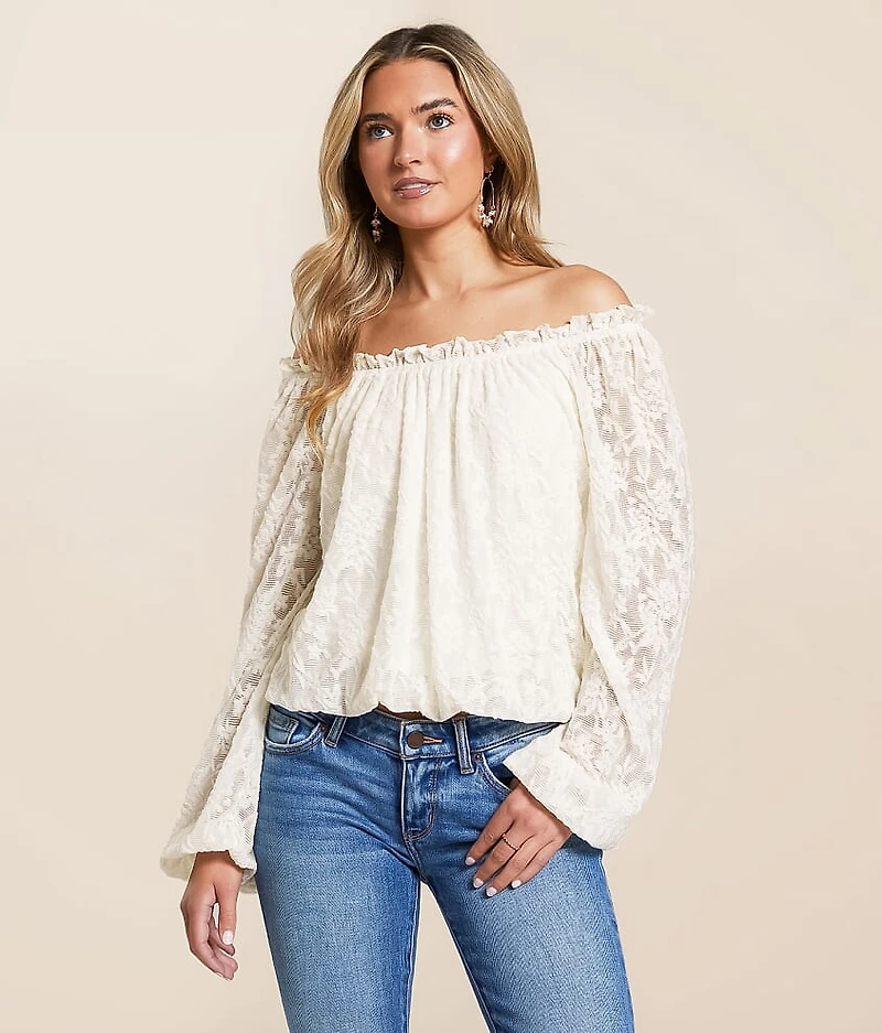 Lace Off The Shoulder Top