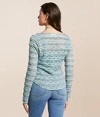 Sheer Lace Fitted Top