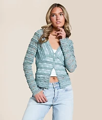 Sheer Lace Fitted Top