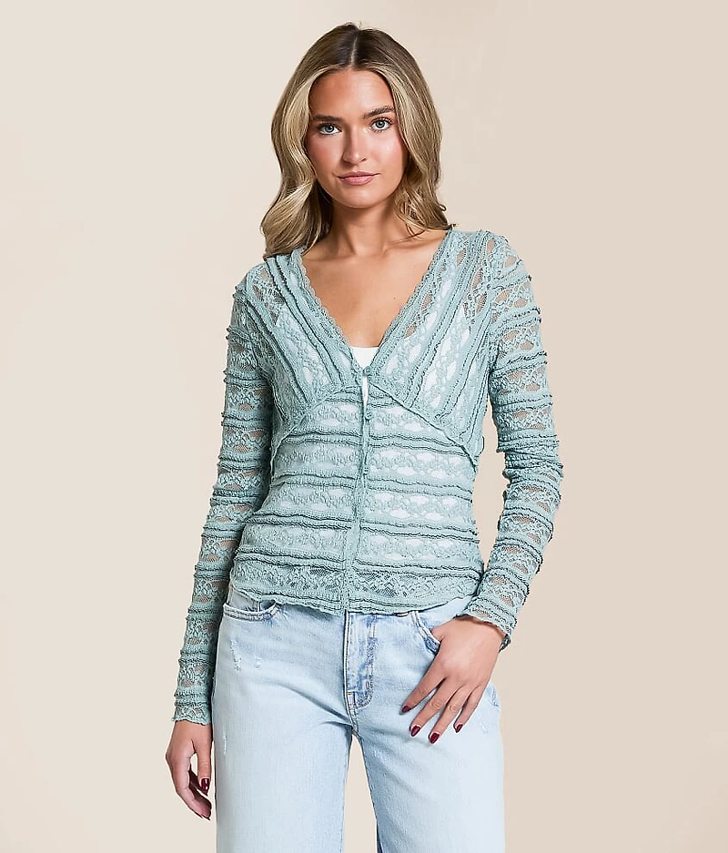 Sheer Lace Fitted Top