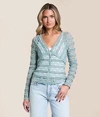 Sheer Lace Fitted Top