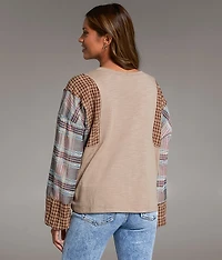 Pieced Plaid Top