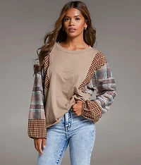 Pieced Plaid Top