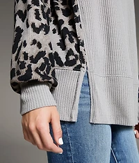 Pieced Cheetah Print Top