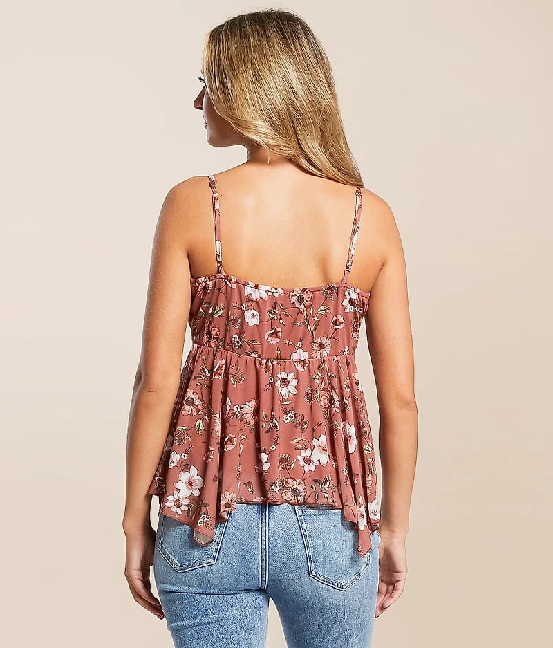 Floral Mesh Tank Top