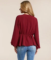 Ruffle Front Tie Top