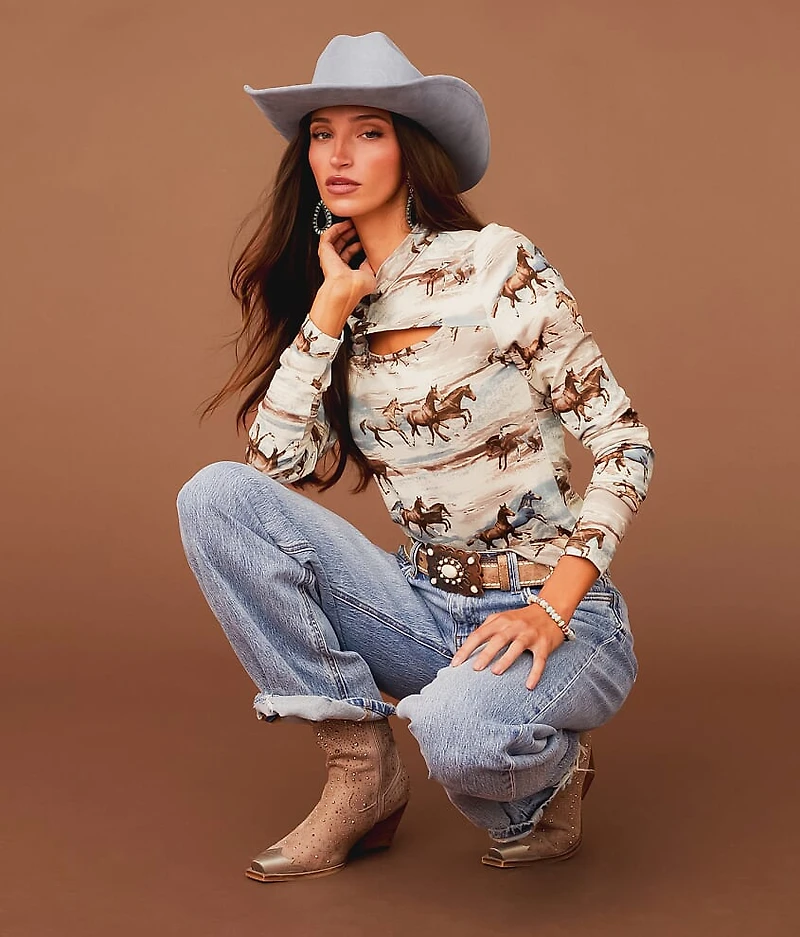 Horse Print Top