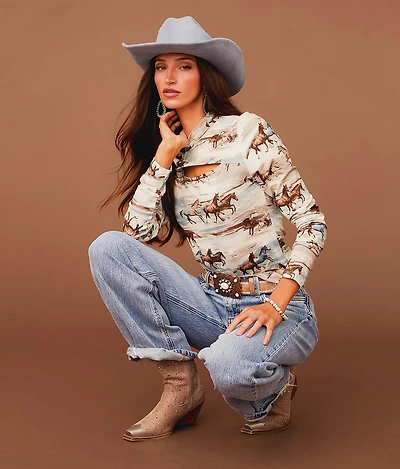 Horse Print Top