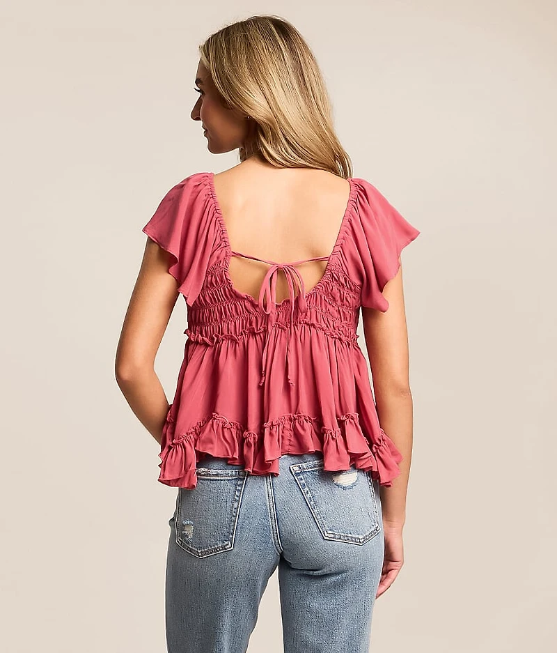 Flutter Peplum Top