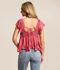 Flutter Peplum Top