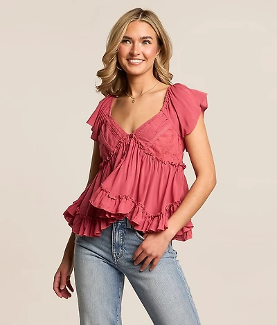 Flutter Peplum Top