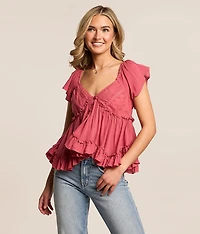 Flutter Peplum Top