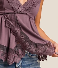 Mesh Lace Tank Top