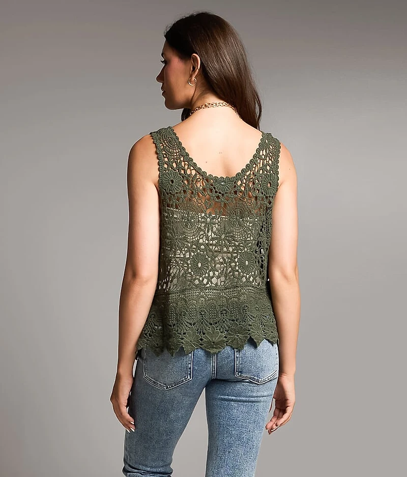 Crochet Sweater Tank Top