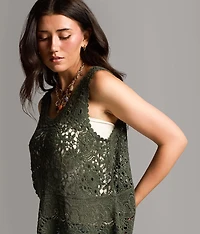 Crochet Sweater Tank Top
