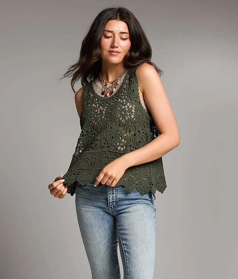 Crochet Sweater Tank Top
