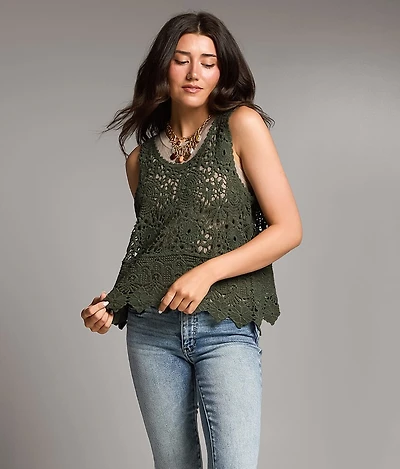 Crochet Sweater Tank Top