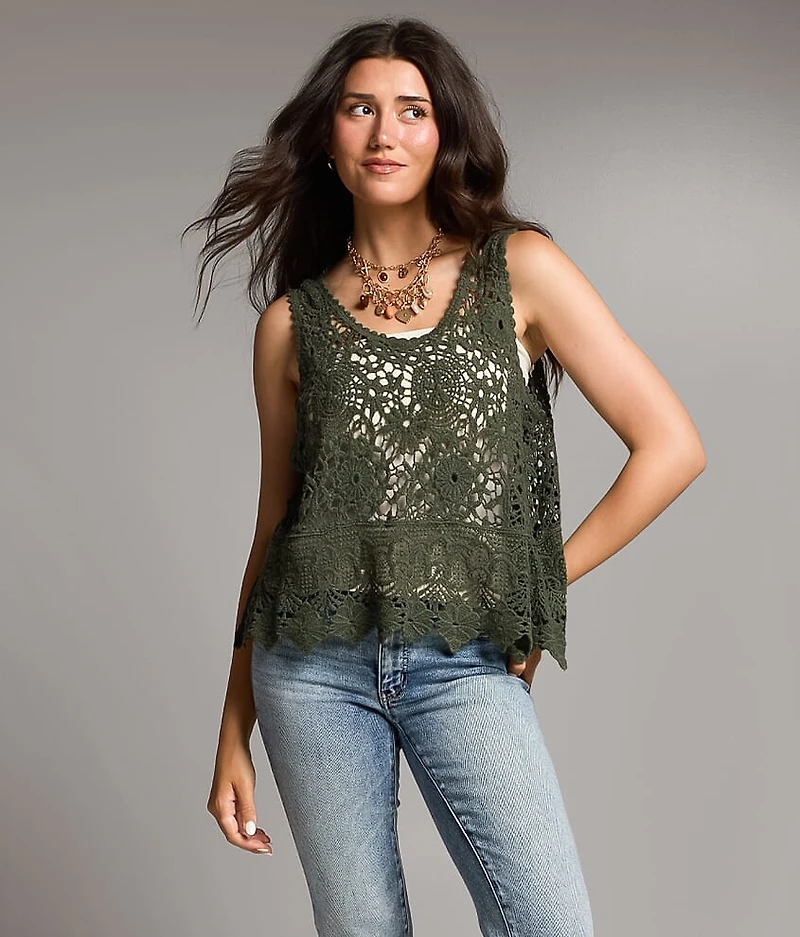 Crochet Sweater Tank Top