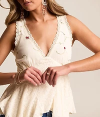 Floral Lace Tank Top