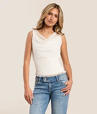 Swiss Dot Off The Shoulder Top