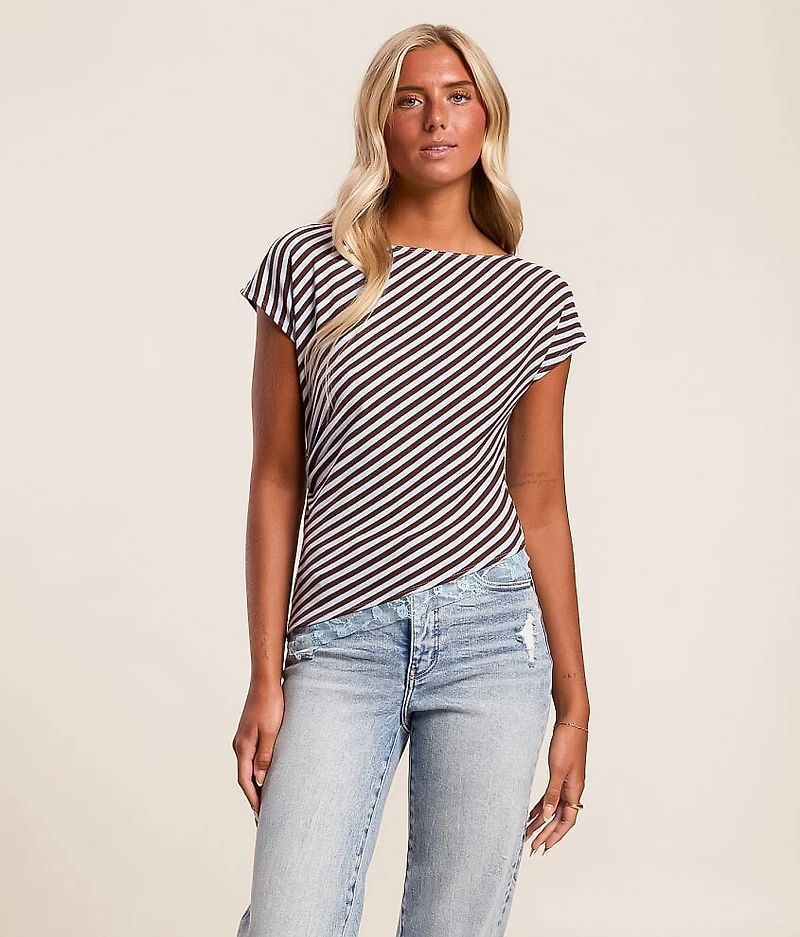 Striped Lace Top