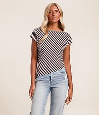 Striped Lace Top