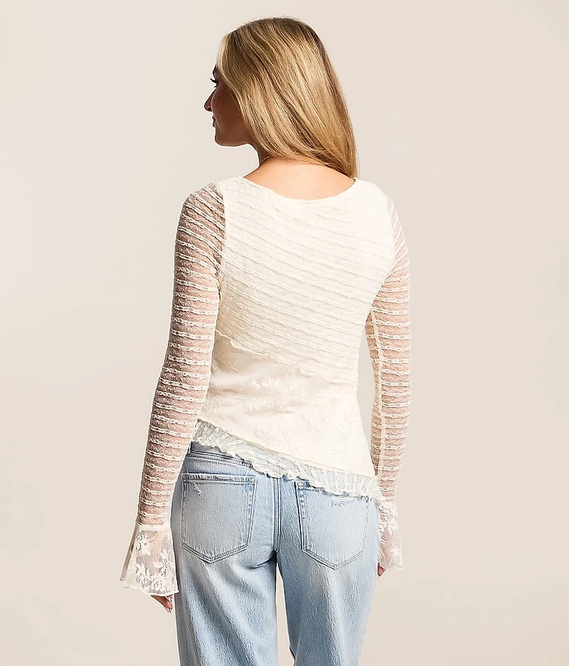 Asymmetrical Lace Top