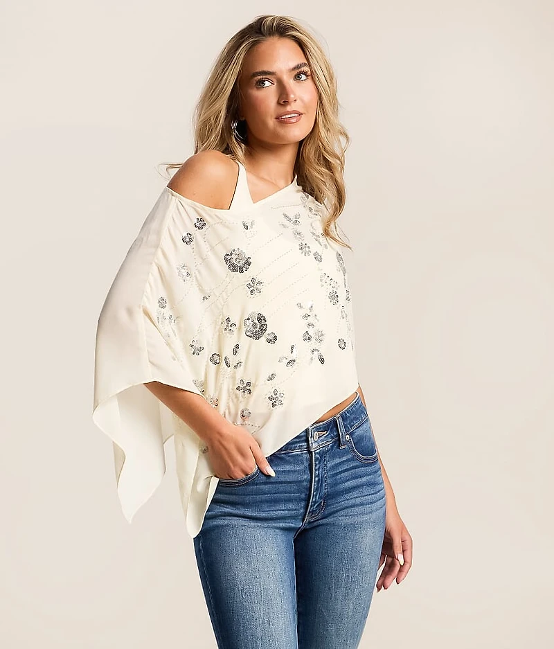Beaded Sequin Poncho