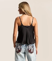 Icon Edit - Satin Overlay Tank Top