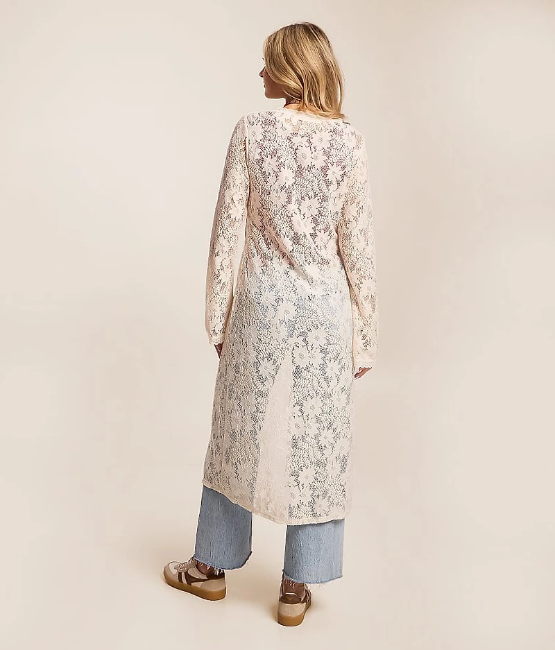 Floral Lace Duster Cardigan