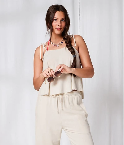 Linen Blend Tank Top