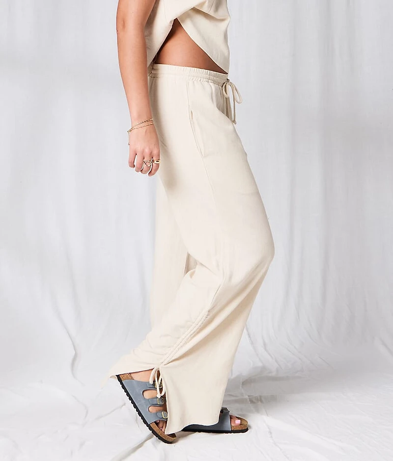 Wide Leg Linen Blend Pant