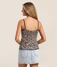Mixed Animal Print Tank Top