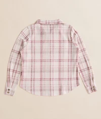 Girls - Brushed Plaid Knit Shirt