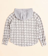 Girls - Houndstooth Hooded Shirt