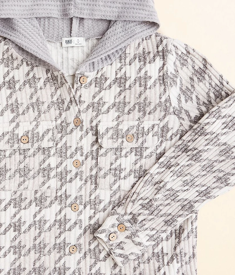 Girls - Houndstooth Hooded Shirt