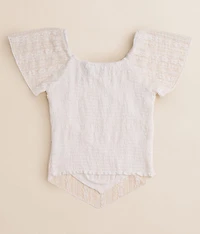 Girls - Pieced Lace Hanky Top